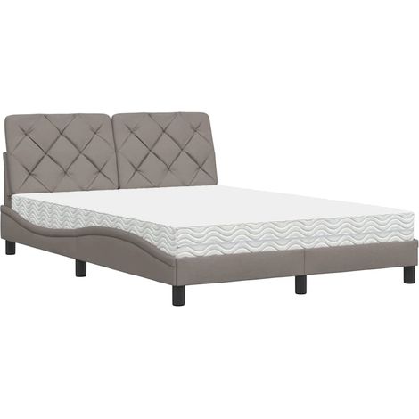 Maison Exclusive - Letto con Materasso Tortora 120x200 cm in Tessuto (1/5)