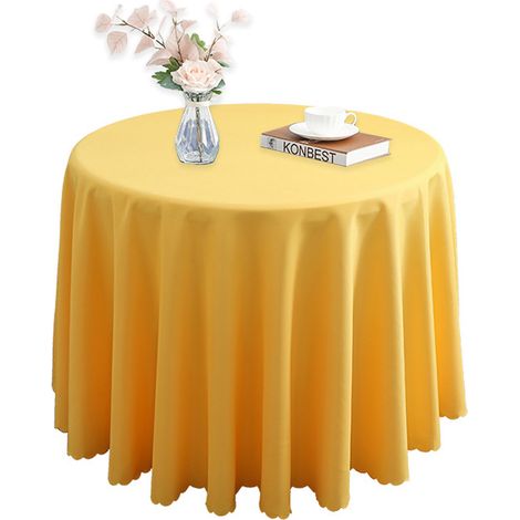 Tablecloth - Waterproof Polyester Table Cover - For Indoor Outdoor Dining And Parties - 180 Cm (1/5)