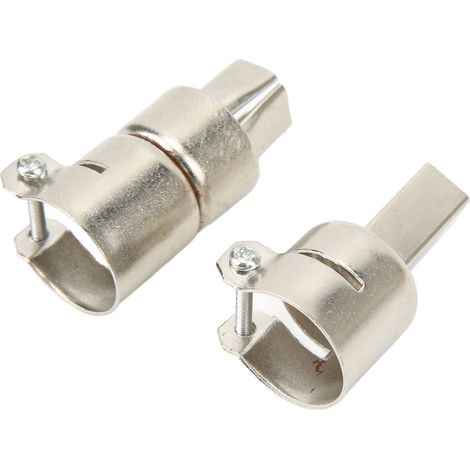 Kit de 8 buses coudées en acier inoxydable pour pistolet à air chaud, parfait pour la soudure et les travaux électroniques délicats. (1/5)