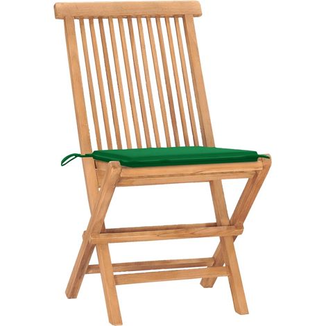 Maison Exclusive - Set da Pranzo Giardino Pieghevole 3 pz Cuscino Massello di Teak