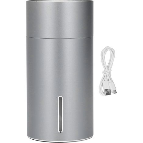 Humidificateur USB à 3 vitesses, silencieux et automatique, mini diffuseur de parfum portable pour voiture, 260 ml, gris (1/5)