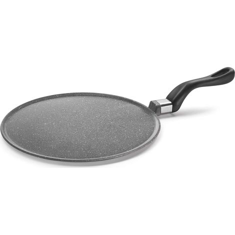 MOPITA CREPIERA Ø32cm Padella per Crepes per tutti i piani cottura (No Induzione) Multistrato Antiaderente, Fondo Alluminio 5mm, Rivestimento Antigraffio