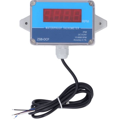 Tachymètre de moteur, capteur de vitesse, étanche IP68, affichage numérique LED, 8 V CC - 24 V CC (1/5)