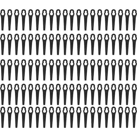 100 lames de coupe en plastique, accessoires pour coupe-bordures, pièces détachées, cisailles de jardin manuelles, noires