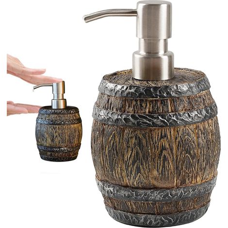 de savon en rsine Bar rustique en forme de tonneau pour (1/5)