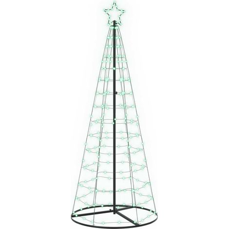 Albero di Natale LED 250 cm 300 LED RGB Acciaio RGB vidaXL (1/5)