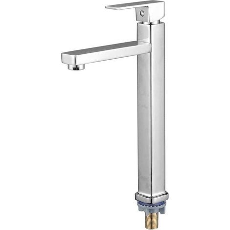 Robinet - AVIZAR - Monocommande Corps Haut - Bec Droit - Finition Chromée - Pour lavabo/vasque