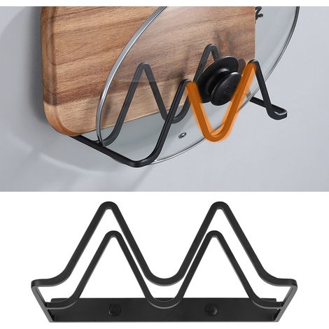 Support de rangement en aluminium spatial pour planches à découper, porte-couvercles de casseroles et poêles, organisateur pour usage domestique (1/5)