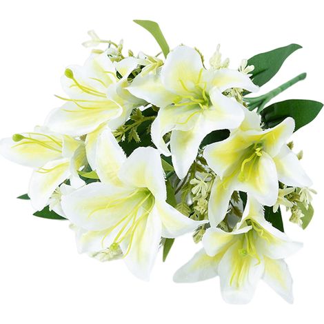 Bouquet Fleur Artificielle - Soie - 34 cm - Diamètre 9 cm - Décoration Intérieure - Jaune - Unité (1/5)