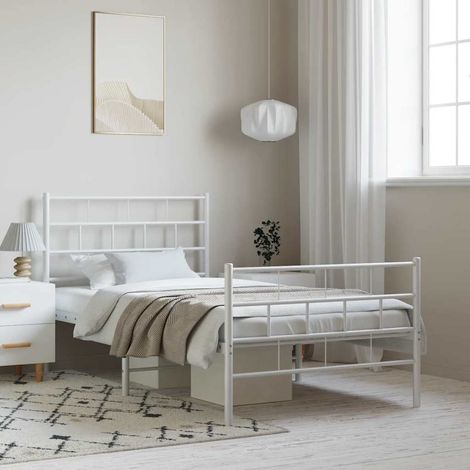 Estructura cama sin colchón con estribo metal 100x200 cm
