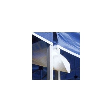 Gouttières de pluie de 3 m pour auvent escamotable, auvent en polyéthylène, accessoires de drainage pour événements d'été en plein air, fête, design pente - Blanc (1/3)