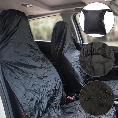 Lot de 2 housses de siège auto universelles, imperméables, pour sièges avant, protection pour chiens et enfants, faciles à nettoyer (1/4)