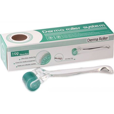 Dermaroller professionnel avec 200 micro-aiguilles véritables, rouleau à aiguilles pour le corps à domicile, pour hommes et femmes. (1/5)
