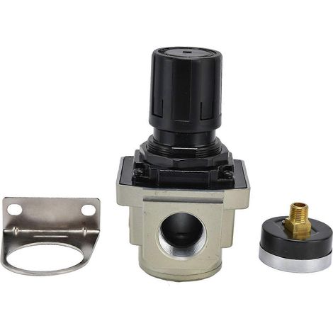 Druckregler-Überdruckventil 0,05–0,8 MPa, Regler aus Aluminiumlegierung mit Manometer, 3/8 Zoll