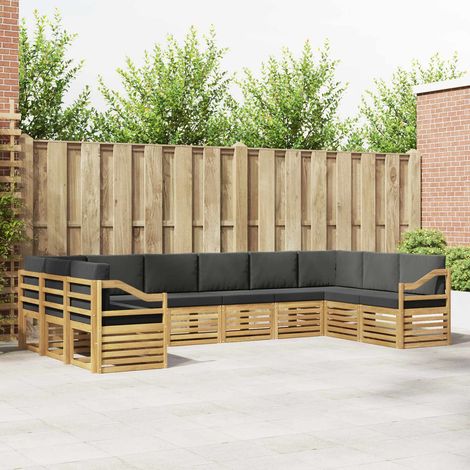 vidaXL Ecksofa Set 10 pcs Weiß und Anthrazit 363 x 185,5 x 73 cm (1/5)