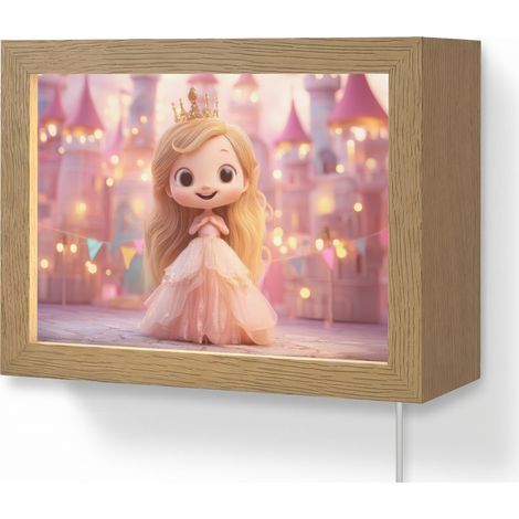 WALL LIGHT Princess - Pink - Castle 20x15 cm (1/5)