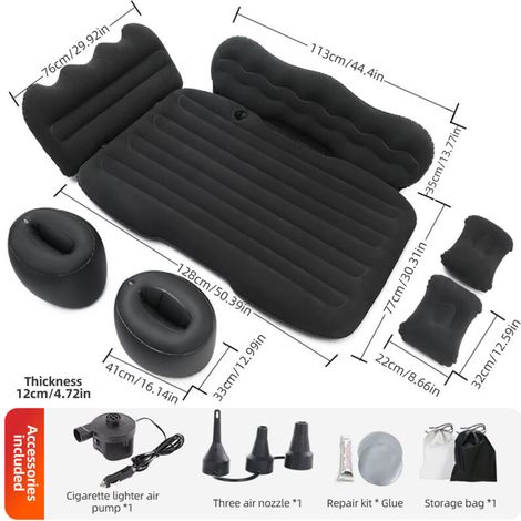 Inflatable Car Mattress/Travel Bed for Home Flocks Plus Air rear camping mat for SUVs (1/5)