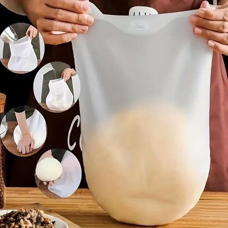 Sac à pétrir réutilisable en silicone de qualité alimentaire - adapté au pain - aux pâtisseries (1/5)