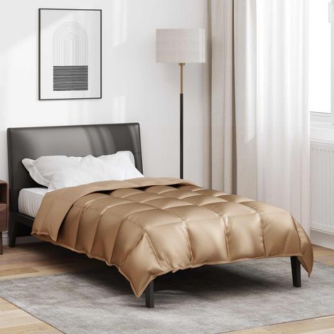 Winterbettdecke Gold 140 x 200 cm Satin und Mikrofaser