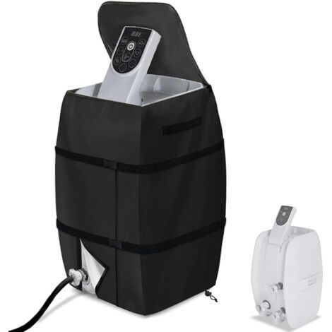 RHG Housse de Chauffage pour Spa, 42 x 38 x 54 cm, étanche, abri pour Spa, auvent Pliable et réglable avec Cordon de Serrage et Boucle, Housse de Spa Portable avec Sangle de poignée（Noir） (1/4)