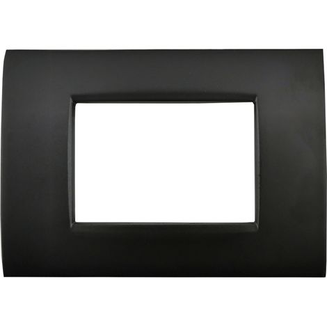 Placche compatibili bticino livinglight air placca quadra per supporti LN4703C 4 Posti - nero opaco T02