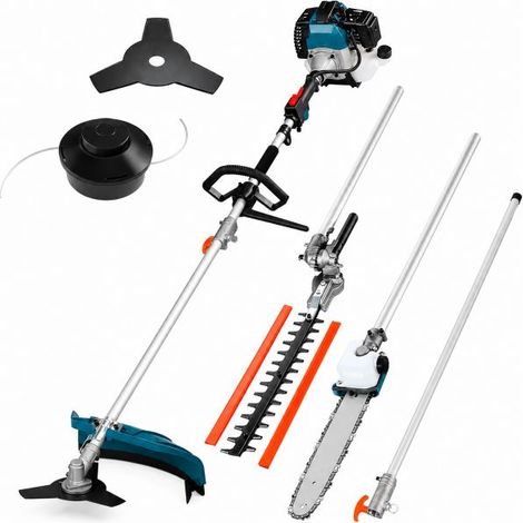 Decespugliatore a Scoppio 5 in 1 63cc Tagliasiepi Troncarami Motosega + Prolunga (1/5)