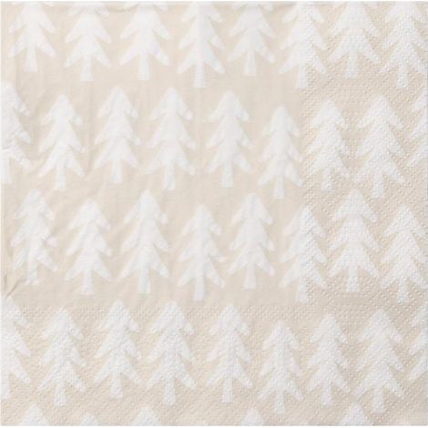Eglo Servietten Bäume Pasig beige/weiß 16,5 x 16,5 cm - 20er Pack Servietten