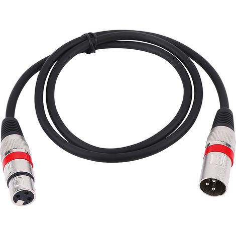 Câble Audio XLR 3 Broches Mâle vers Femelle Blindé 1M pour Microphone et Table de Mixage