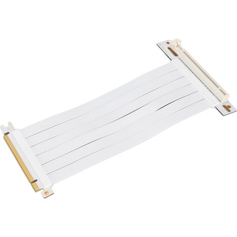 20 cm langes 128-Gbit/s-Hochgeschwindigkeits-PCIe-Verlängerungskabel, Adapter für Grafik-, Sound- und Netzwerkkarten, Weiß (1/5)
