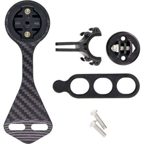 Soporte de fibra de carbono para manillar de bicicleta - Compatible con Garmin Cateye-KZQ