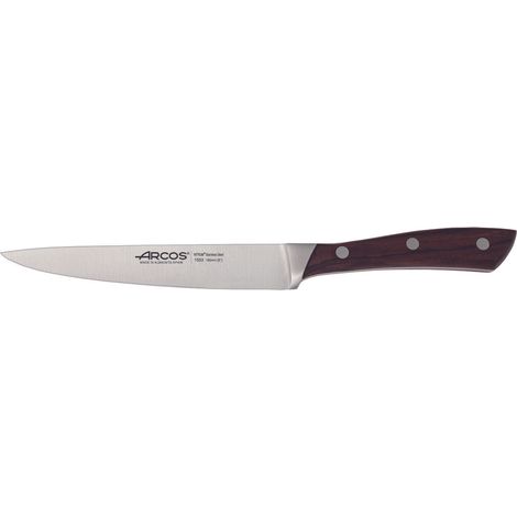 Küchenmesser Arcos Natura 155310 in Nitrum Stahl, Mango in Palisander und 16 cm Klinge im Koffer.
