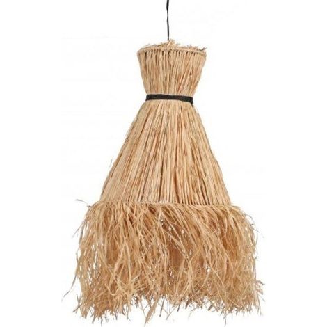 Suspension luminaire "Palma" en raphia - D 36 x H 70 cm - Livraison gratuite (1/2)