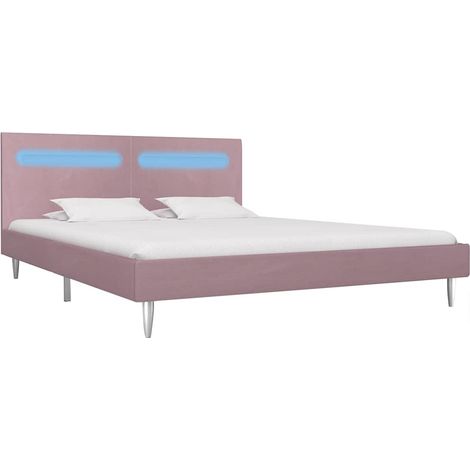 Maison Exclusive - Estructura de cama con LED sin colchón tela ro (1/5)