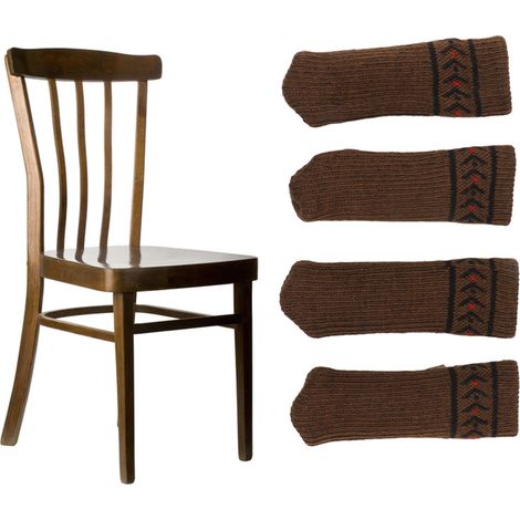 Protecteur de pieds de chaise [Lot de 20] - Capuchons élastiques acrylique/brown - Antidérapants et résistants aux rayures pour table et meubles (1/5)