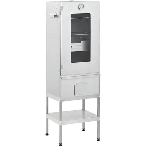 Räucherofen, verzinkte Stahlkonstruktion, integriertes Thermometer, WEISS (1/5)