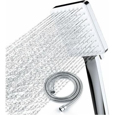 Pommeau de douche haute pression avec tuyau de 1,5 m, 6 modes de pulvérisation (1/5)