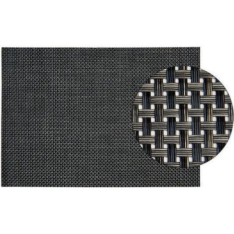 Manteles individuales de yute gris oscuro - 4 piezas - Tejido/trenzado - 45 x 30 cm - Posavasos - Vajilla (1/5)