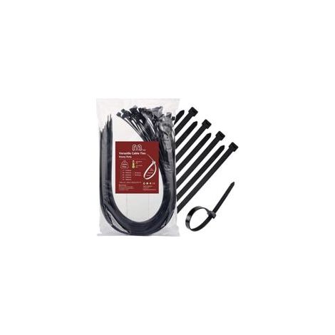 650 mm lange Kabelbinder aus Kunststoff, schwarze Rilsan-Kabelbinder, 9 mm große, 65 cm lange Kabelbinder für elektrische Leitungen, Nylon-Kabelbinder, UV-beständige Kabelbinder für Außenrohre, 30 Stü