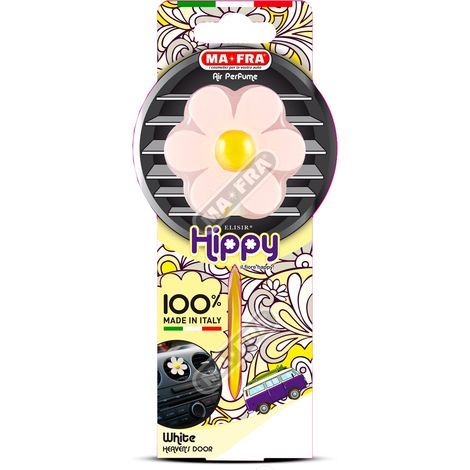 'PROFUMATORE PER AUTO ''HIPPY'' ''Heaven''s door'' white - profumo dolce delicato' 'Heavens door'' white - profumo dolce delicato'