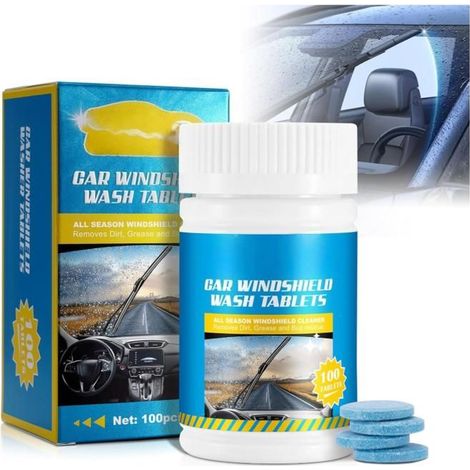 Pastille Lave Glace 100 Pièces, Tablettes de Liquide Lave-Glace Solide Concentré de Lavage Voiture Tablettes Lavage D'Écran vitres (1/5)