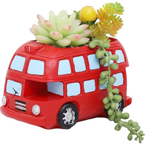 Pot de fleurs - Pot de fleurs créatif et élégant - Design bus décoratif - (1/5)