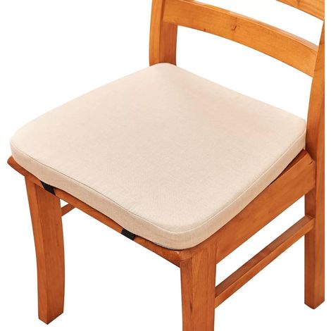 Coussin Chaise Lavable 4cm 9, 42x36cm, Antidérapant, Déhoussable, Mémoire de Forme, Intérieur