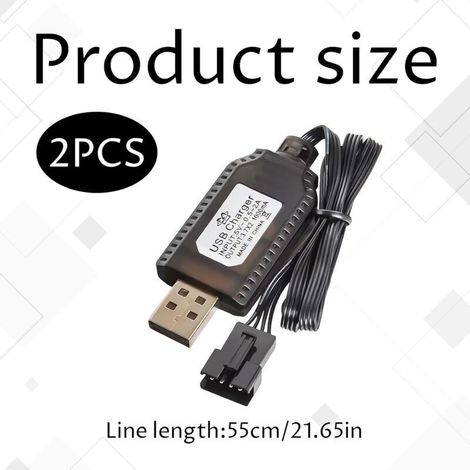 Caricabatterie per auto telecomandate Bardusch, cavo di ricarica Lipo 2S 7,4 V, cavo di ricarica USB universale per RC, cavo di ricarica Lipo 2S SM 4 pezzi EUR per auto RC, barche RC, droni RC, aerei  (1/4)