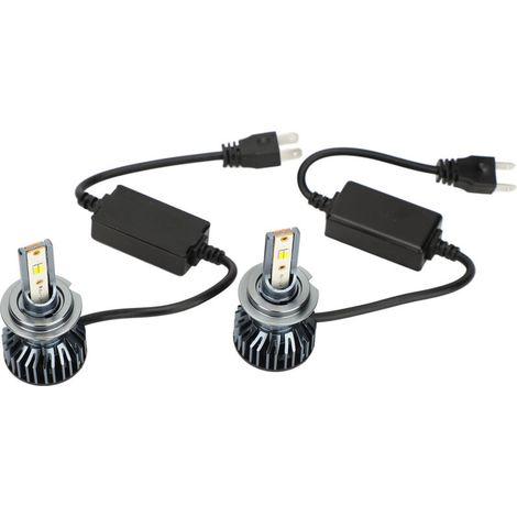 Projecteurs LED 3 en 1, 3 Couleurs 6500K 4500K 3000K, Étanche avec Ventilateur de Refroidissement, pour Voitures DC12-24V (H7) (1/4)
