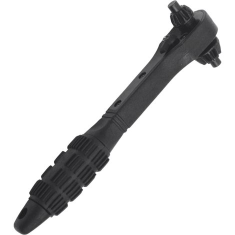 Llave de trinquete para apretar y aflojar el portabrocas, llave de mecánico para bricolaje  Llave de portabrocas 2 en 1 y llave fija, cambio rápido multifuncional