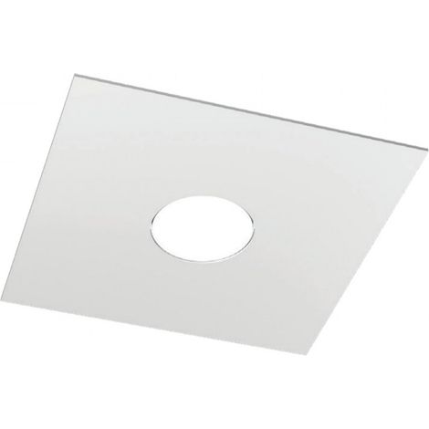 Plafoniera moderna top light plate 1129 pl1 gx53 led metallo lampada soffitto, finitura metallo bianco