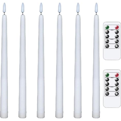 Stück LED-Kegelkerzen mit warmem, flackernder Flamme, Heimdekoration für Hochzeiten, Halloween, Thanksgiving und Weihnachten (weiß)