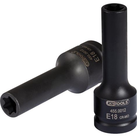 3/4" Bussola p.avvitatori ad impulsi p.viti Torx,lunga,E18 (1/4)