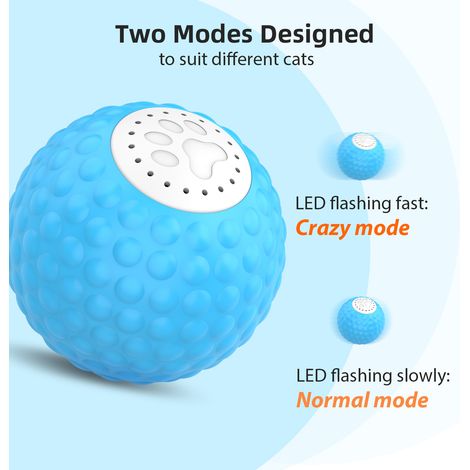 Balle Interactive pour Chat - Télécommandée 2 Modes Sons d'Oiseaux Silicone Type-C 50mm Jouet Éducatif Silencieux et Durable (1/5)