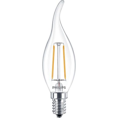 Philips Corepro LED Bougie E14 Flamme Filament Claire 2W 250lm -